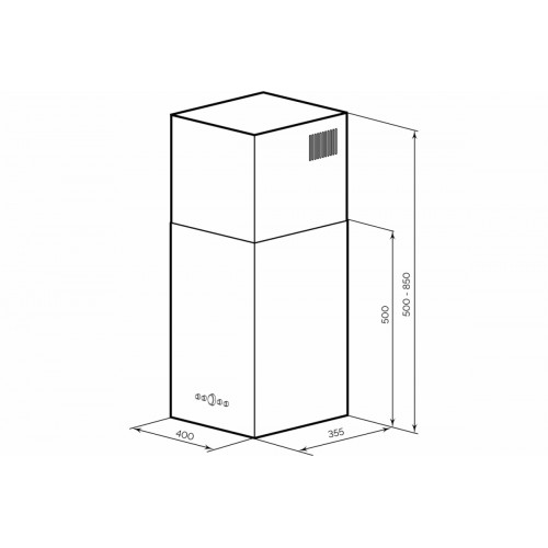 Каминная вытяжка LEX Mono 400 Inox (нержавеющая сталь) 5