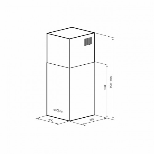 Каминная вытяжка LEX Mono 400 White (белый) 2