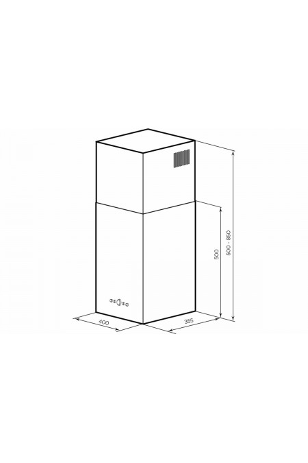 Каминная вытяжка LEX Mono 400 White (белый) 2