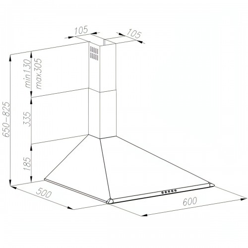 Каминная вытяжка MAUNFELD Aire 60 (белый) 6