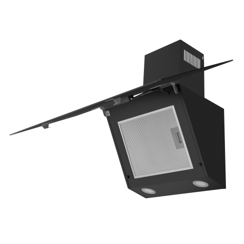 Каминная вытяжка MAUNFELD EAGLE 850 90 Glass Black (черный) 1