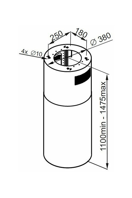 Каминная вытяжка MAUNFELD Lee Push 39 (нержавеющая сталь) 1