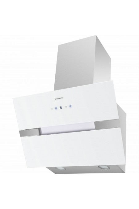 Каминная вытяжка MAUNFELD Mersey 60 (нержавеющая сталь/белое стекло) 1