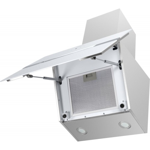 Каминная вытяжка MAUNFELD Mersey 60 (нержавеющая сталь/белое стекло) 2