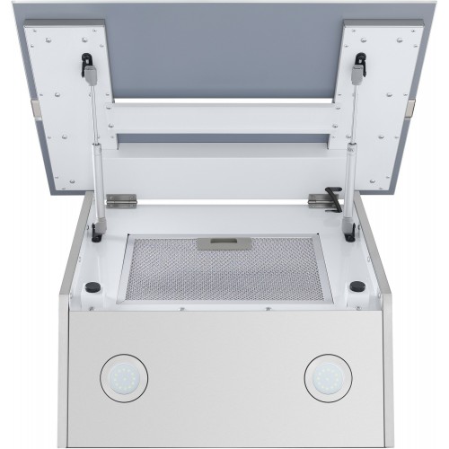 Каминная вытяжка MAUNFELD Mersey 60 (нержавеющая сталь/белое стекло) 6