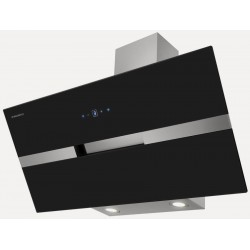 Каминная вытяжка Maunfeld MERSEY 90 (нержавеющая сталь/черное стекло)