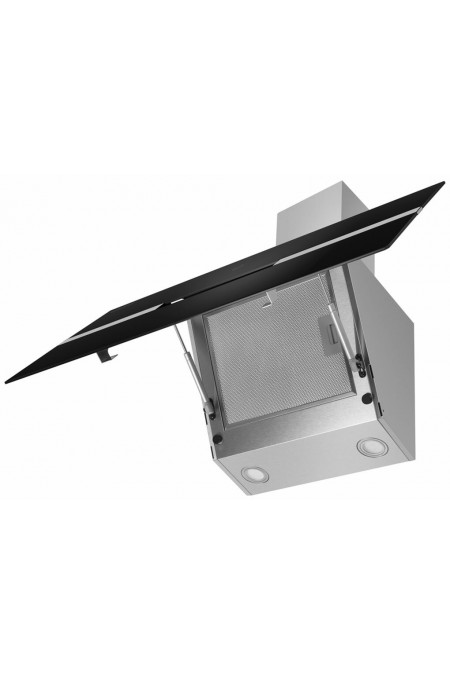 Каминная вытяжка Maunfeld MERSEY 90 (нержавеющая сталь/черное стекло) 1