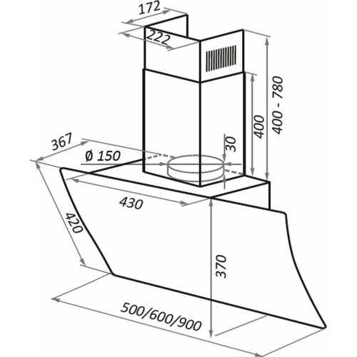 Каминная вытяжка MAUNFELD Sky Star Chef 60 (бежевый) 9