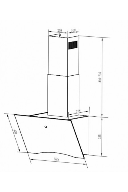 Каминная вытяжка Weissgauff ASSY 60 TC BL (черный) 7