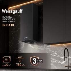 Каминная вытяжка Weissgauff IRIDA BL (черный)
