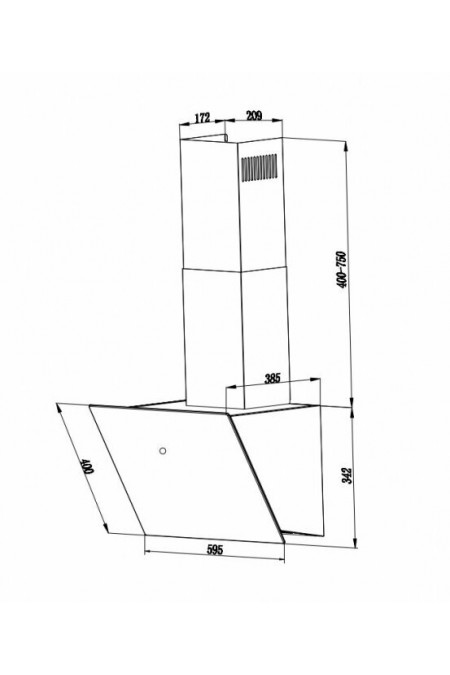 Каминная вытяжка Weissgauff TAU 60 TC BL (черный) 7