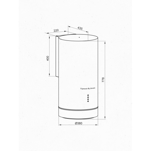 Каминная вытяжка Zigmund Shtain K 013.4 W (белый) 1