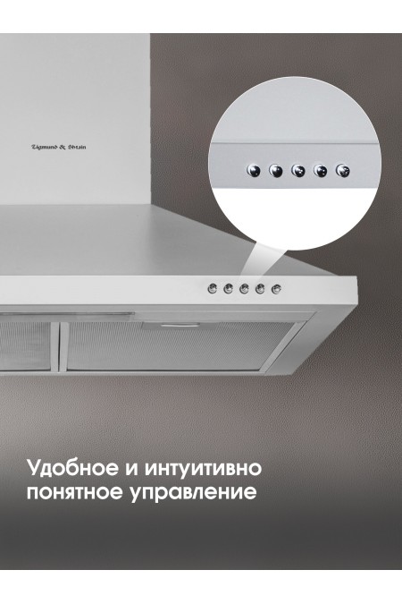 Каминная вытяжка Zigmund Shtain K 139.6 S (нержавеющая сталь) 1