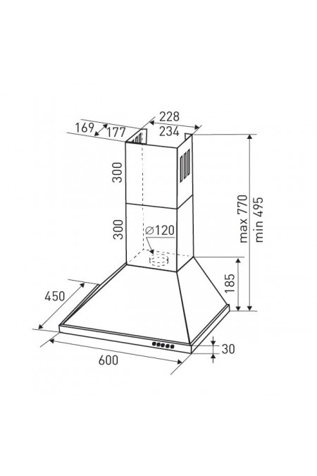 Каминная вытяжка Zigmund Shtain K 139.6 W (белый) 2