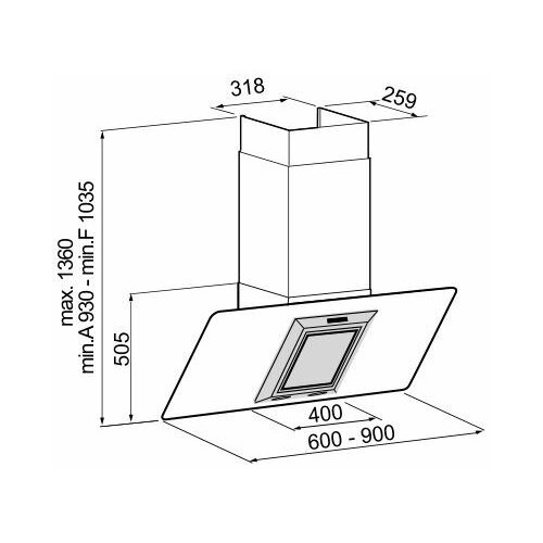 Купольная вытяжка Korting KHC 6958 XGN (черный/серебристый) 3