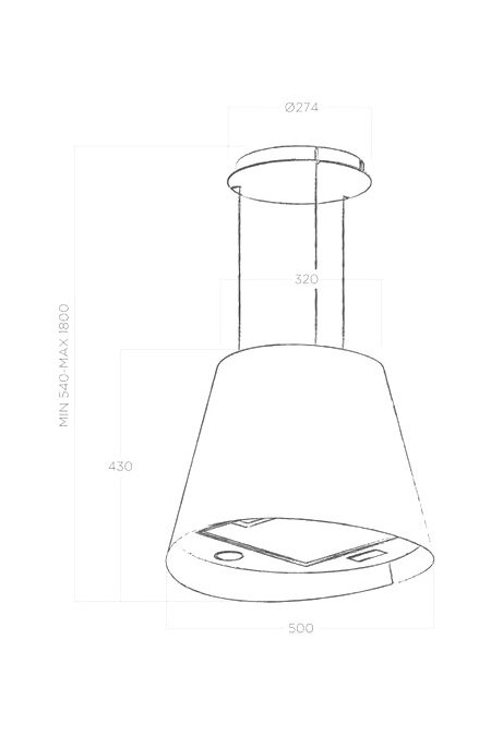 Островная вытяжка ELICA JUNO URBAN ZINC/F/50 (светло-серый) 1