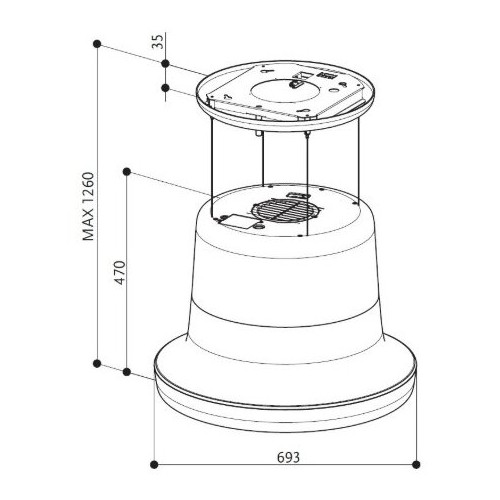 Островная вытяжка Faber GLOW PLUS WH (белый) 2