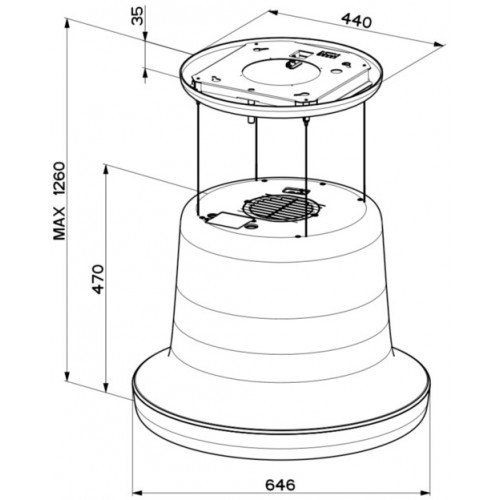 Островная вытяжка Faber GLOW PLUS WH (белый) 6