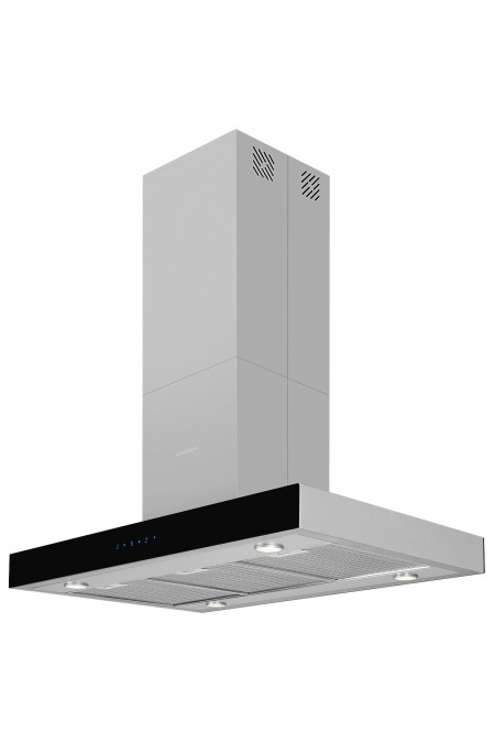 Островная вытяжка Kuppersberg DUDL 8 BX (нержавеющая сталь/панель черное стекло) 1