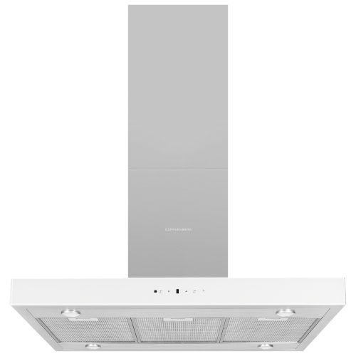 Островная вытяжка Kuppersberg DUDL 8 GW (нержавеющая сталь/панель белое стекло) 