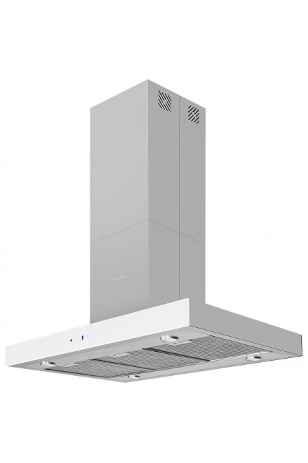 Островная вытяжка Kuppersberg DUDL 8 GW (нержавеющая сталь/панель белое стекло) 1