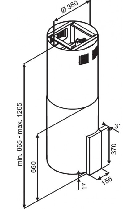 Островная вытяжка Kuppersberg MOTUBA X (нержавеющая сталь) 1