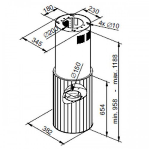 Островная вытяжка Maunfeld Adelaide 39 Isla Black (черный) 8