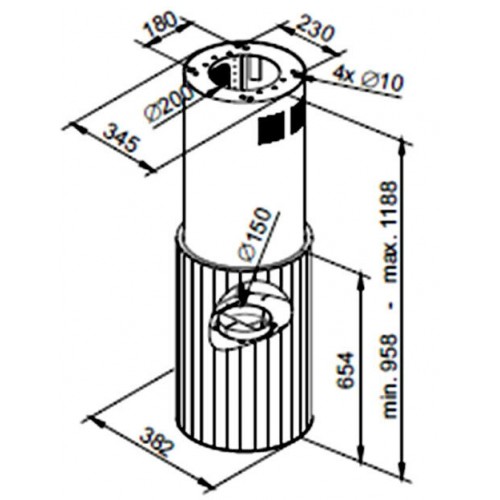 Островная вытяжка Maunfeld Adelaide 39 Isla Gold (золотой) 2