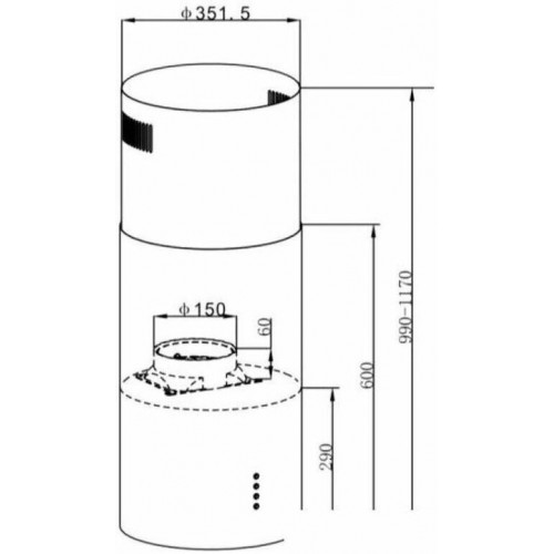 Островная вытяжка MAUNFELD Lee Isla 39 (нержавеющая сталь) 2