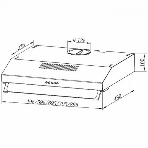 Подвесная вытяжка Evelux Ulla 60 B (черный) 3