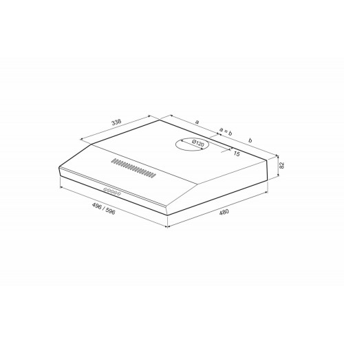 Подвесная вытяжка Krona ERMINA 500 PB (черный) 5