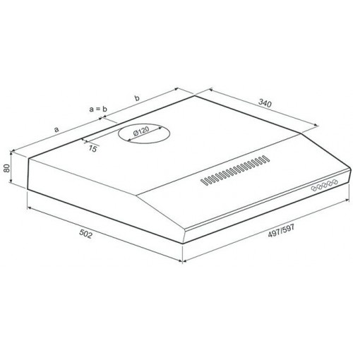 Подвесная вытяжка Krona Jessica slim PB 600 (белый) 