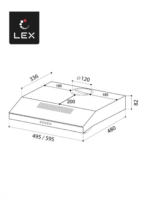Подвесная вытяжка LEX S 500 (белый) 7