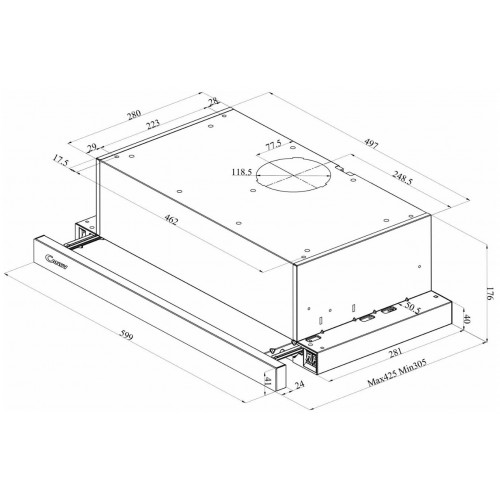 Встраиваемая вытяжка CANDY CBT60RXBGTSS-07 (черный) 7
