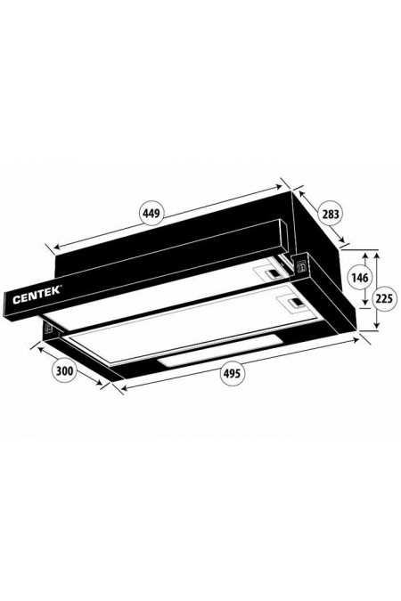 Встраиваемая вытяжка CENTEK CT-1840 50 WH (белый) 5