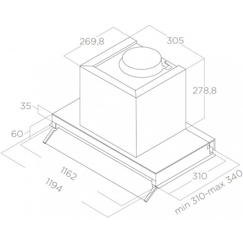Встраиваемая вытяжка Elica BOX IN IX/A/120 (нержавеющая сталь) 8