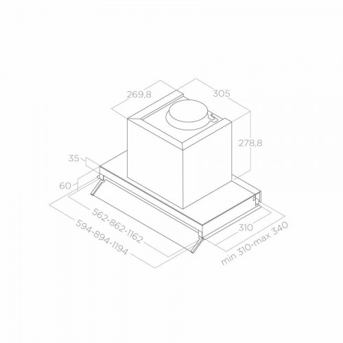 Встраиваемая вытяжка Elica BOX IN LX/BL MAT/A/90 (черный матовый) 3