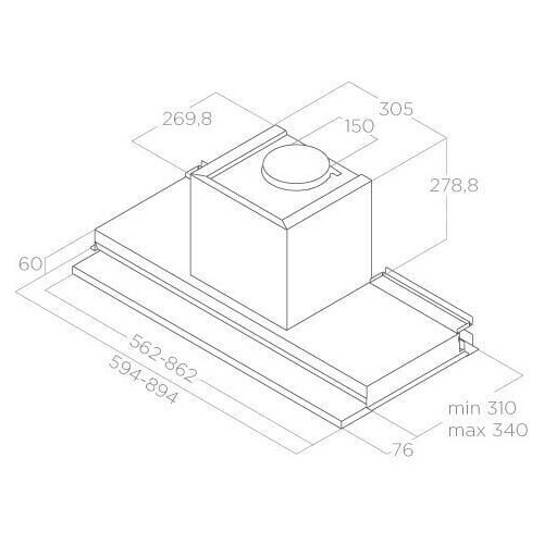 Встраиваемая вытяжка Elica BOXIN DRY IX/A/60 (нержвеющая сталь) 1