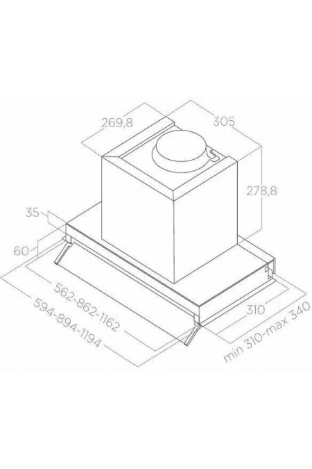 Встраиваемая вытяжка Elica Boxin IXGL/A/60 (PRF0097795A) (нержавеющая сталь/стекло белое) 1
