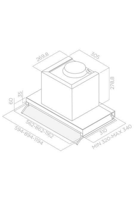 Встраиваемая вытяжка Elica Boxin LX/IX/A/60 (PRF0114760A) (нержавеющая сталь) 2