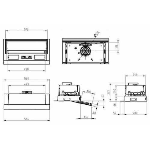 Встраиваемая вытяжка ELICA CIAK 2.0 GR/A/60 (серый) 3