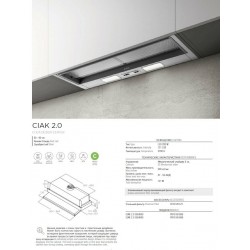 Встраиваемая вытяжка Elica CIAK 2.0 GR/A/90 (нержвеющая сталь)