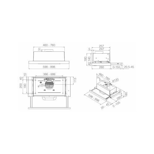 Встраиваемая вытяжка Elica ELITE 14 LUX GRVT/A/90 (серый) 2