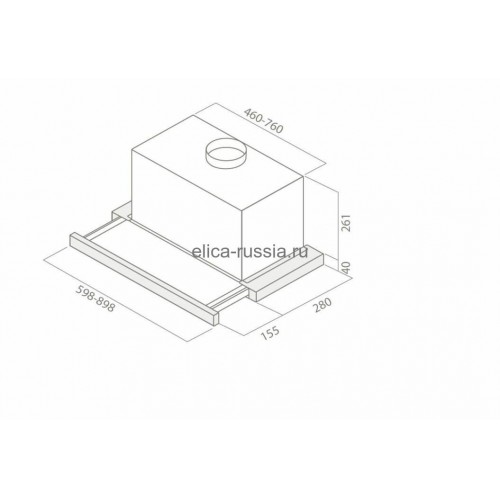 Встраиваемая вытяжка Elica ELITE 26 IX/A/60/VT (черный) 4