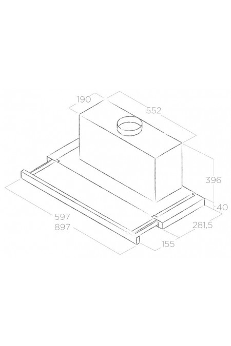 Встраиваемая вытяжка Elica ELITE 35 GRIX/A/60 (нержавеющая сталь) 2