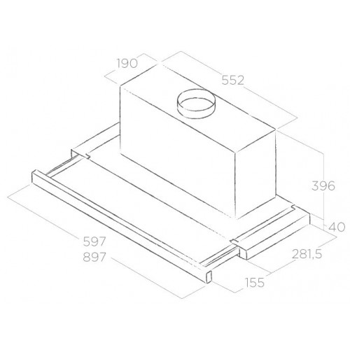 Встраиваемая вытяжка Elica ELITE 35 GRIX/A/90 (нержавеющая сталь) 1
