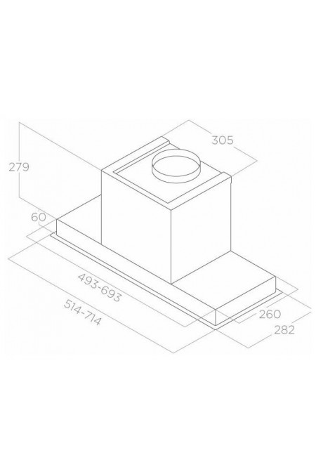 Встраиваемая вытяжка Elica HIDDEN 2.0 BL MAT/A/52 (черный) 1