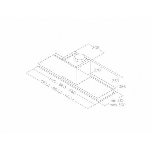Встраиваемая вытяжка Elica LEVER IX/A/56 (нержавеющая сталь) 9