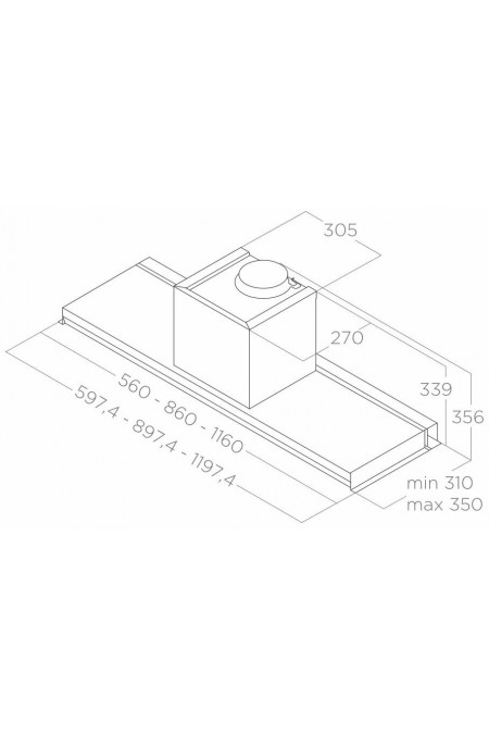 Встраиваемая вытяжка Elica LEVER IX/A/86 (нержавеющая сталь) 1