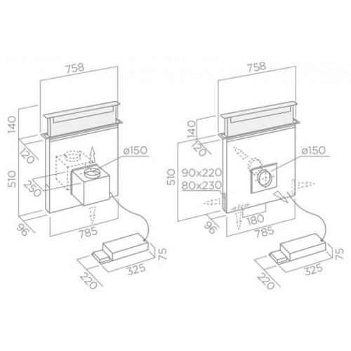 Встраиваемая вытяжка ELICA PANDORA BL/F/90 (черный) 1